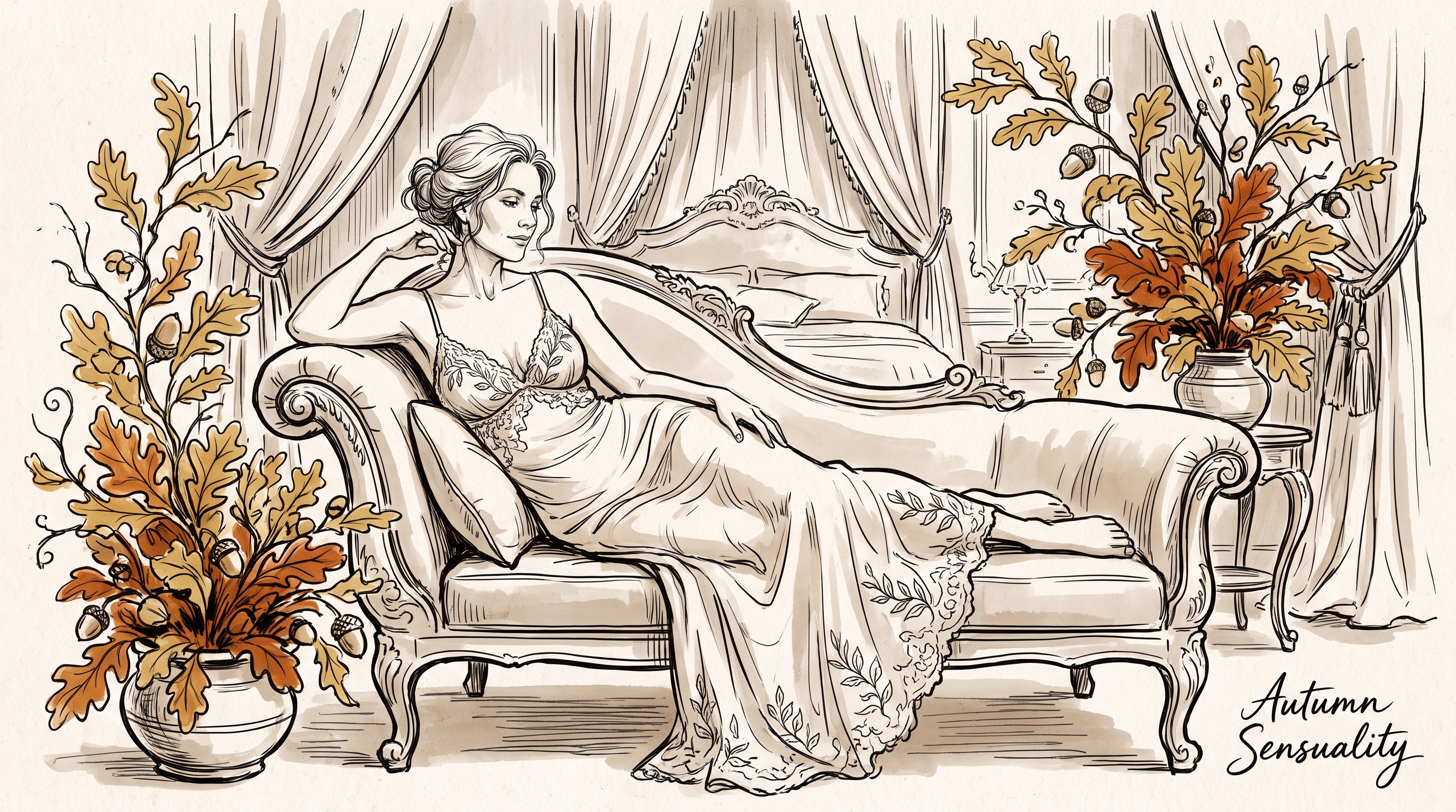 Illustration a l'encre automne